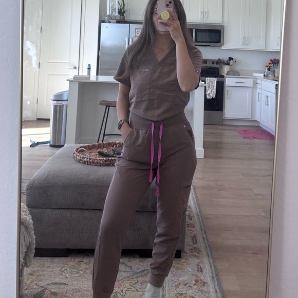 Figs Pants - FIGS “smoky taupe” set